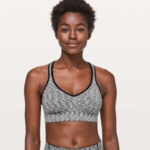 Lululemon Speed Up Bra C/D Spaced Out Space Dye Black White - High Support